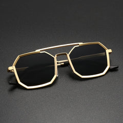 Mens Attire Men's Vintage Double Beam Fashion Glasses - Mens Attire