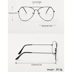 Preppy Style Oval Full Rim Glasses for Men - Mens Attire