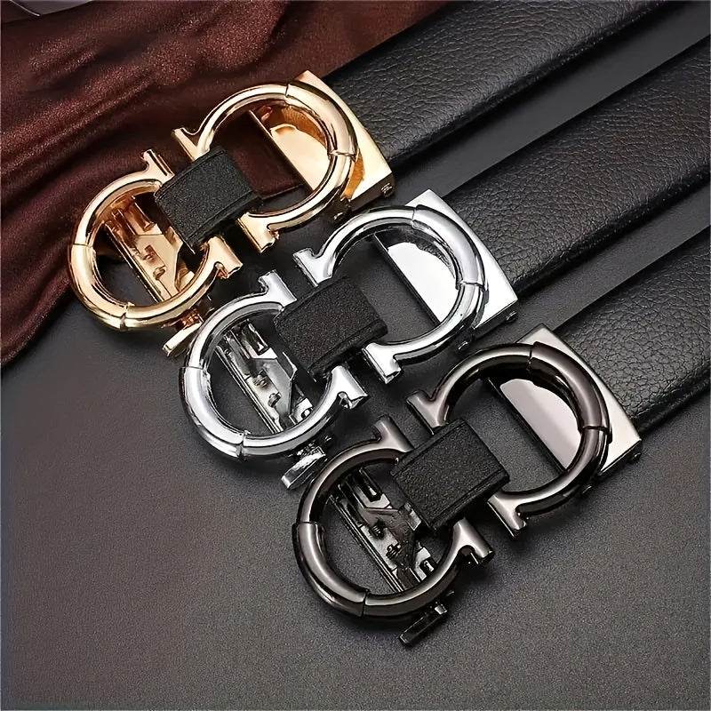 Men's Fashion Casual Belt with Automatic Buckle - Mens Attire
