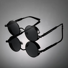 Retro Round Frame Punk Style Glasses - Mens Attire