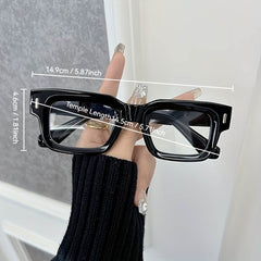 Fashion Square Clear Glasses – Unisex Full Rim Decorative Eyewear - Mens Attire