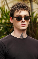 UV Protected Brown & Green Round Wayfarer Sunglasses for Men & Women