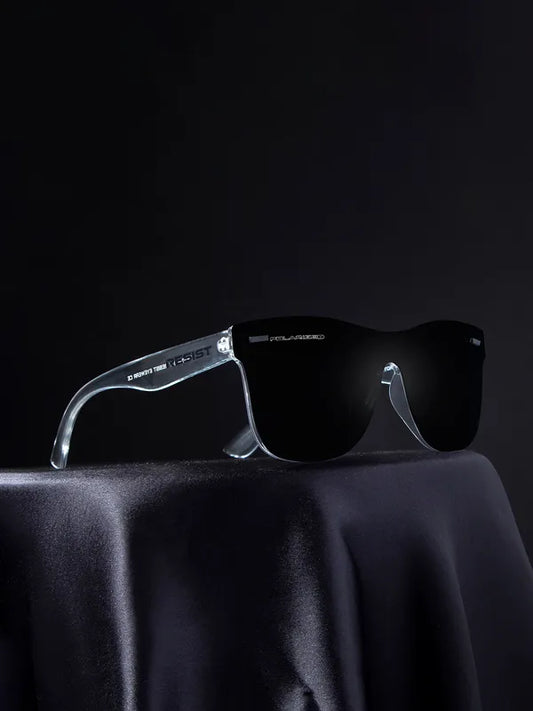 White & Black Polarized UV Protected Wayfarer Sunglasses