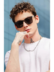 White & Black Polarized UV Protected Wayfarer Sunglasses