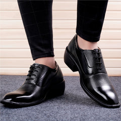 Height Boosting Men's Formal Lace-Up Shoes - Elevate Your Style