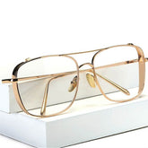 Optical Alloy Glasses Frame Women Men Oversized Transparent Eyeglasses Frames - Mens Attire - Mens Attire