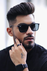 Mens Attire Black UV Protected Wayfarer Sunglasses