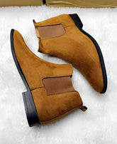 Mens Attire Chelsea Suede Boots - Mens Attire