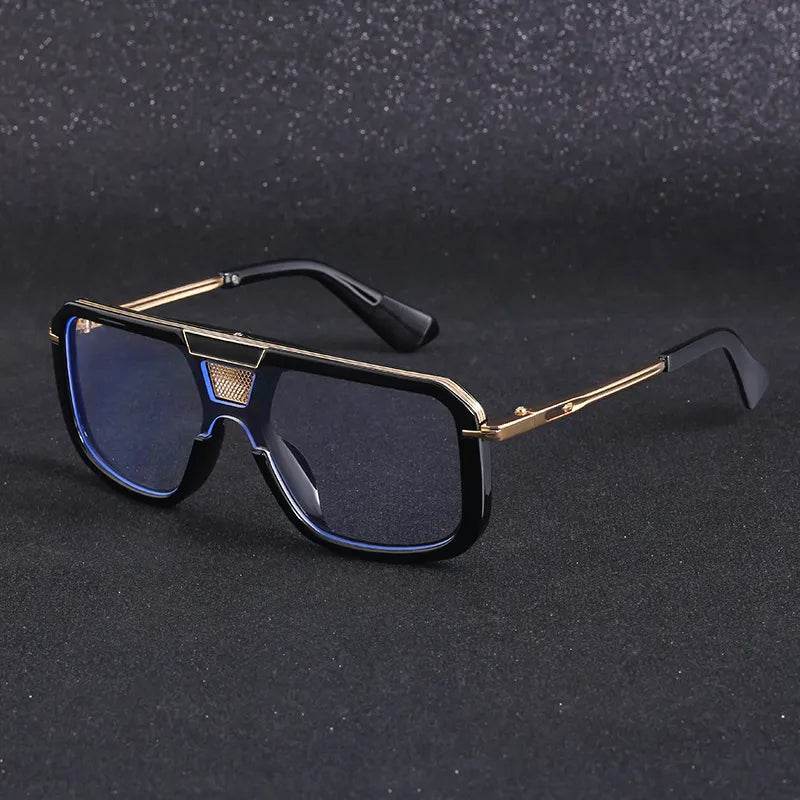 Vintage Oversized Square Antiblue Eyeglasses - Mens Attire