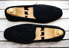Mens Attire Studded Mirror Work Moccasins for Men - Mens Attire