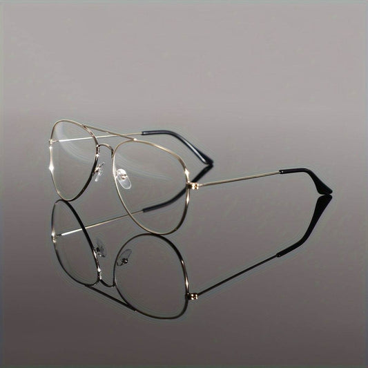Preppy Style Oval Full Rim Glasses for Men - Mens Attire