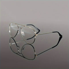 Preppy Style Oval Full Rim Glasses for Men - Mens Attire