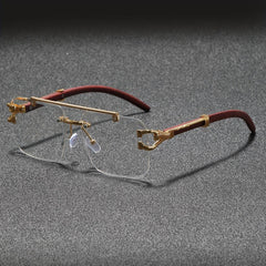 Men's Fashion Rimless Square Glasses - Mens Attire