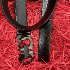 Men’s Fashionable Automatic Buckle Belt – Black - Mens Attire