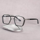 Retro Cool Hollow Mirror Frame Flat Glasses – Unisex Vintage Style - Mens Attire