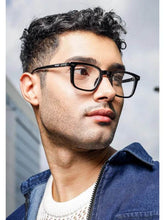 Mens Attire Antiblue Clear Black Eyeglass Frames - Mens Attire
