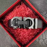 Men’s Fashionable Automatic Buckle Belt – Black - Mens Attire