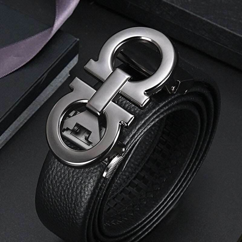 Mens Attire Designer Automatic Buckle Belt for Men - Mens Attire