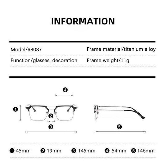 Square Anti-blue Light Eyeglasses - Mens Attire