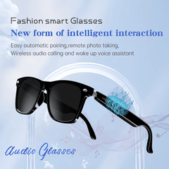 Smart Bluetooth Glasses – Call, Music, Voice Assistant, UV400 Lens, IP54 Waterproof - Mens Attire