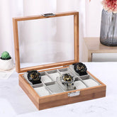 Premium Organizer Wooden Watch Storage Box - Mens Attire