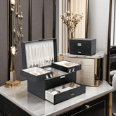 Large Capacity Multi-Layer Jewelry Box with Drawer for Girls - Mens Attire