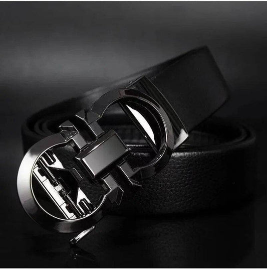 Mens Attire Luxury Mens Belt with Automatic Buckle - Mens Attire