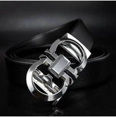 Mens Attire Luxury Mens Belt with Automatic Buckle - Mens Attire