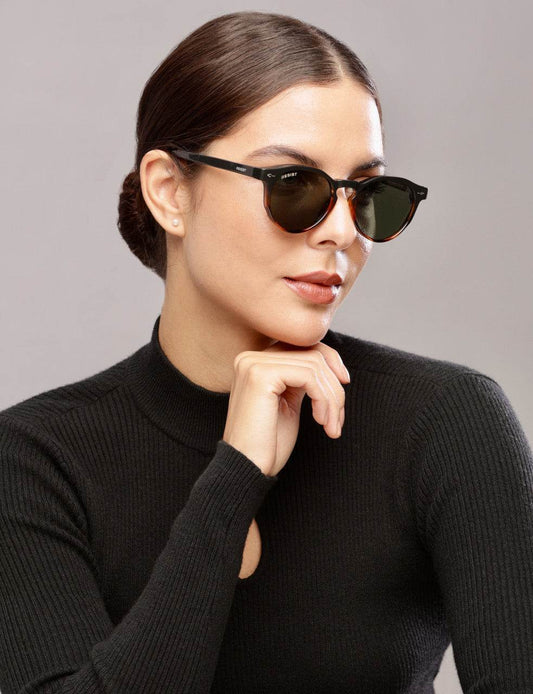 Classic Round Oval Green Wayfarer Sunglasses (50 mm) - Mens Attire