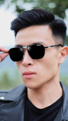 Noah Retro Square Sunglasses – Metal Frame - Mens Attire
