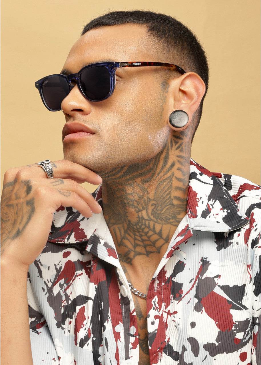 Classic Wayfarer Blue Tiger Sunglasses (58 mm) - Mens Attire