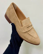 Mens Attire Men's Suede Slip-On Shoes - Casual Loafers - Mens Attire