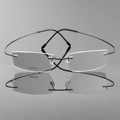 Mens Attire Rimless Glasses for Work - Lightweight Eyewear - Mens Attire