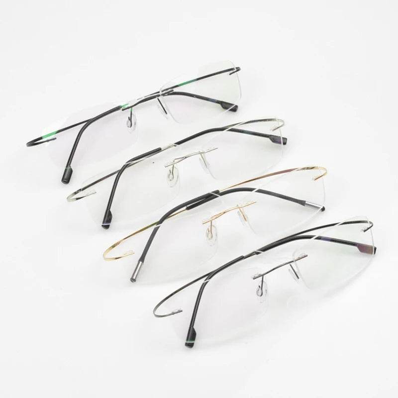 Mens Attire Rimless Glasses for Work - Lightweight Eyewear - Mens Attire