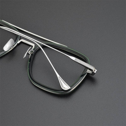 Tony Stark Inspired Square Eyeglasses - Mens Attire