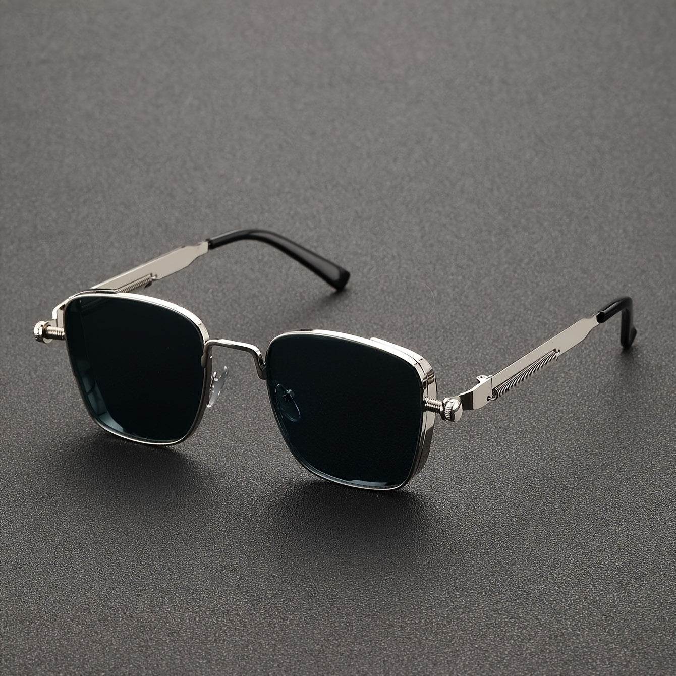 Retro Punk Square Metal Sunglasses - Mens Attire