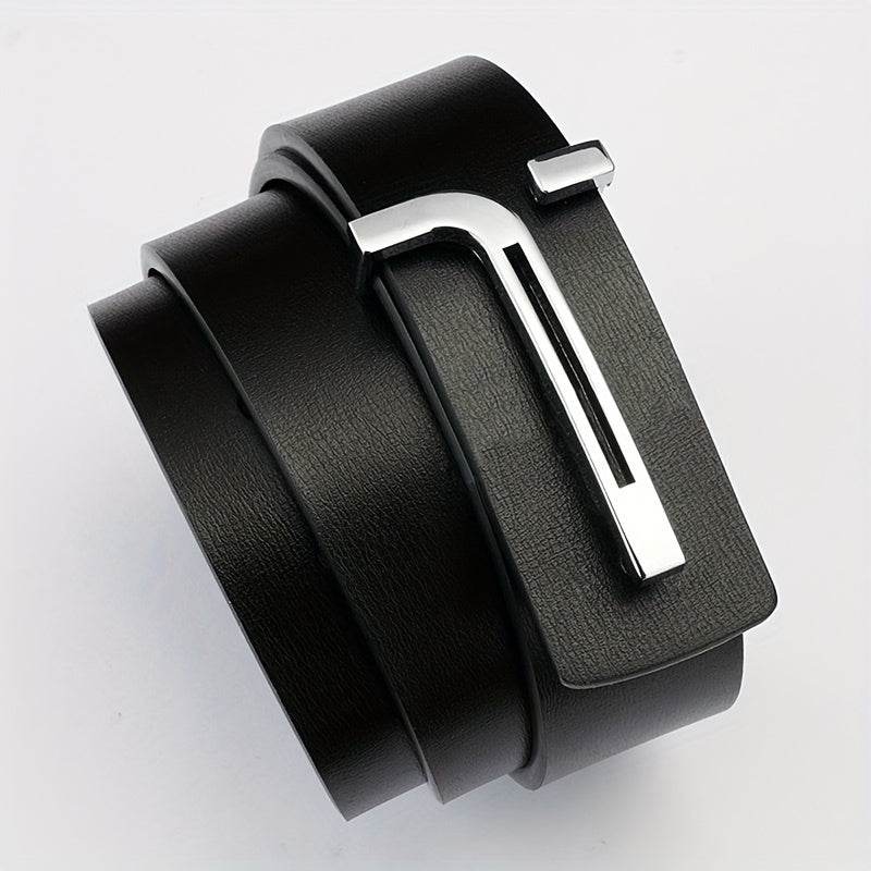Mens Attire Leather Belt Alloy Pin Buckle - Mens Attire