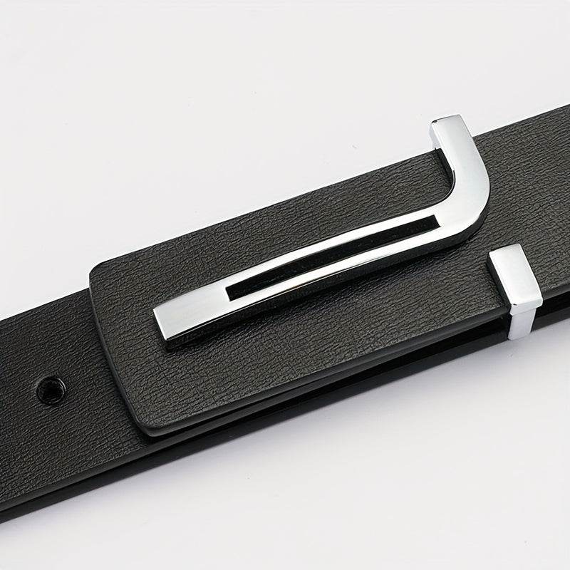 Mens Attire Leather Belt Alloy Pin Buckle - Mens Attire