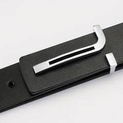 Mens Attire Leather Belt Alloy Pin Buckle - Mens Attire