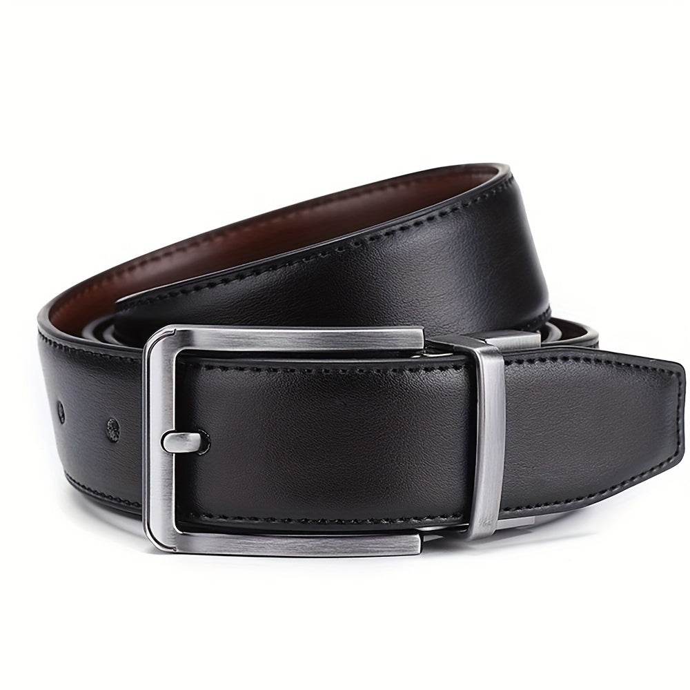 Men's Genuine Leather Double Sided Belt - Mens Attire
