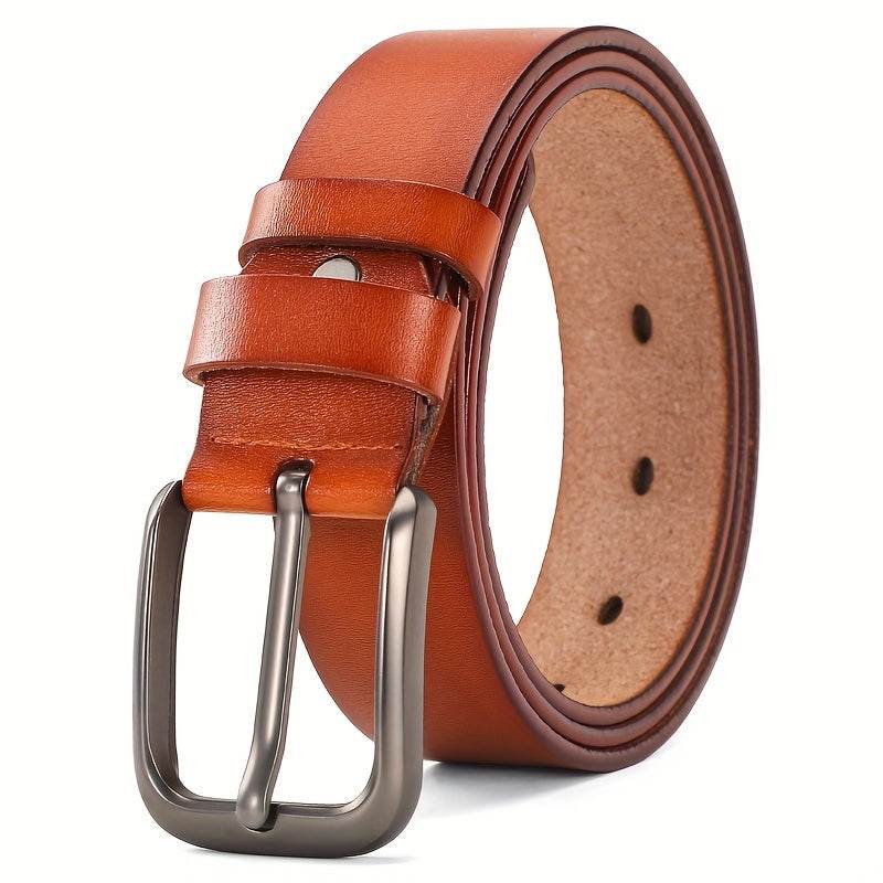 Stylish Casual Retro Buckle Genuine Leather Belt - Mens Attire