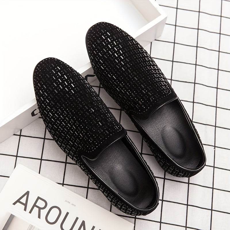 Men’s Sleek Slip-On Loafers – British Style with Sequin - Mens Attire