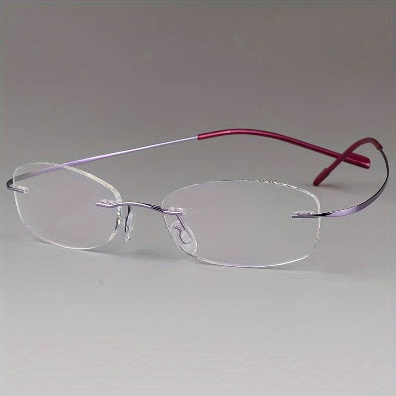 Unisex Casual Frameless Eyeglasses – Ultra-Light Memory Titanium Alloy - Mens Attire