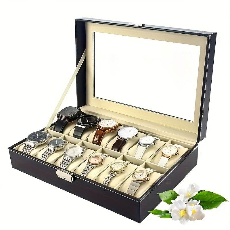 Elegant Watch Storage Box Organizer - Mens Attire