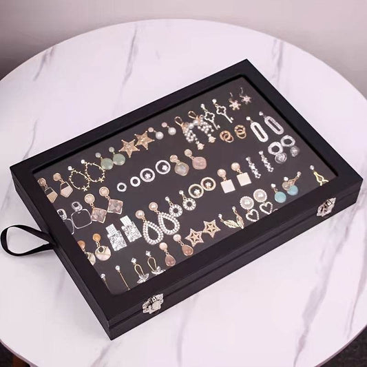 160-Hole Jewelry Organizer Box with Insertable Sponge Inserts - Mens Attire