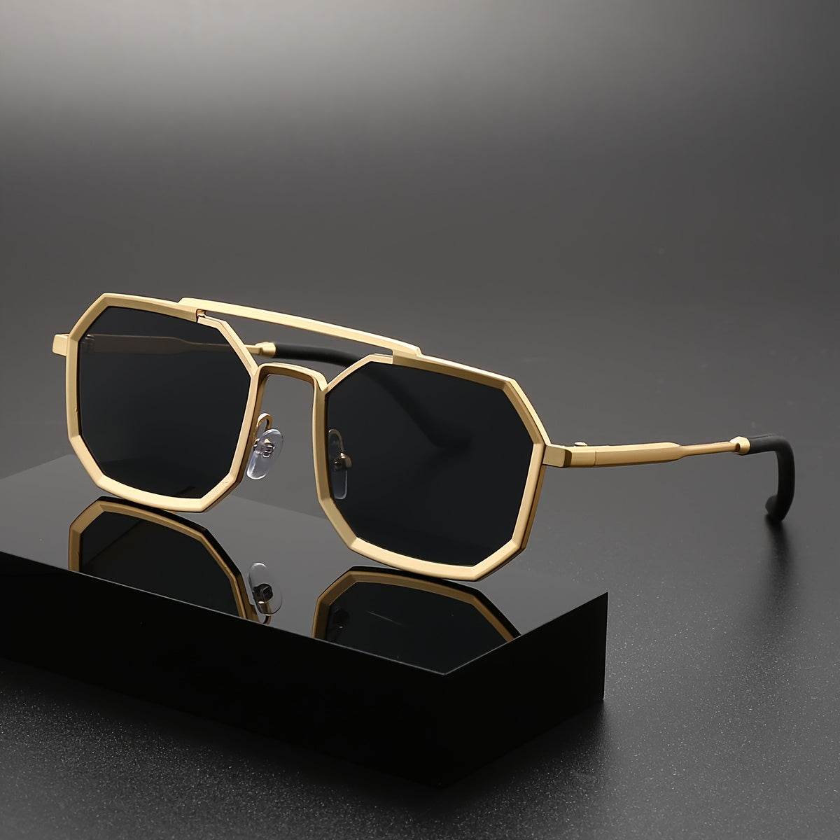 Mens Attire Men's Vintage Double Beam Fashion Glasses - Mens Attire