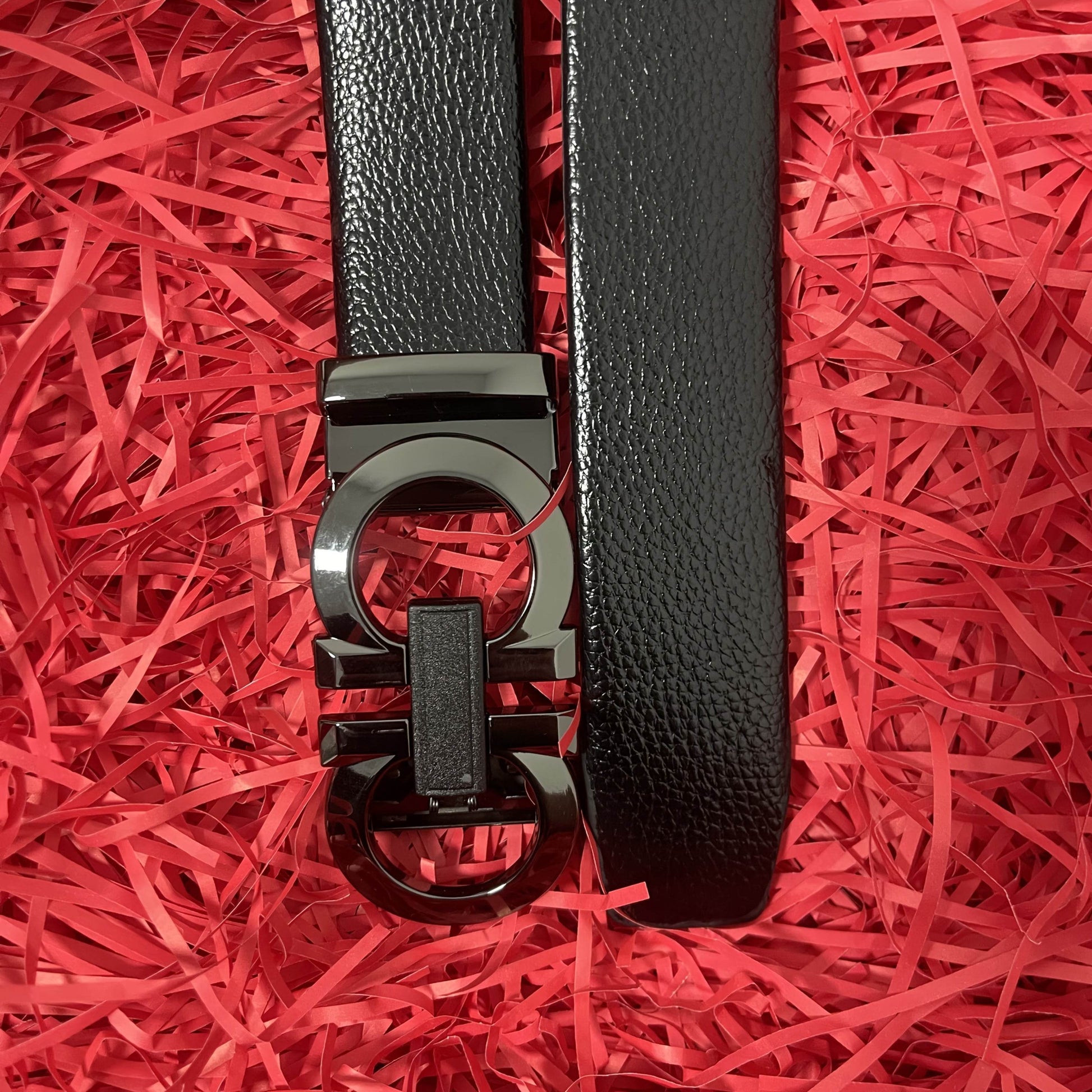 Men’s Fashionable Automatic Buckle Belt – Black - Mens Attire