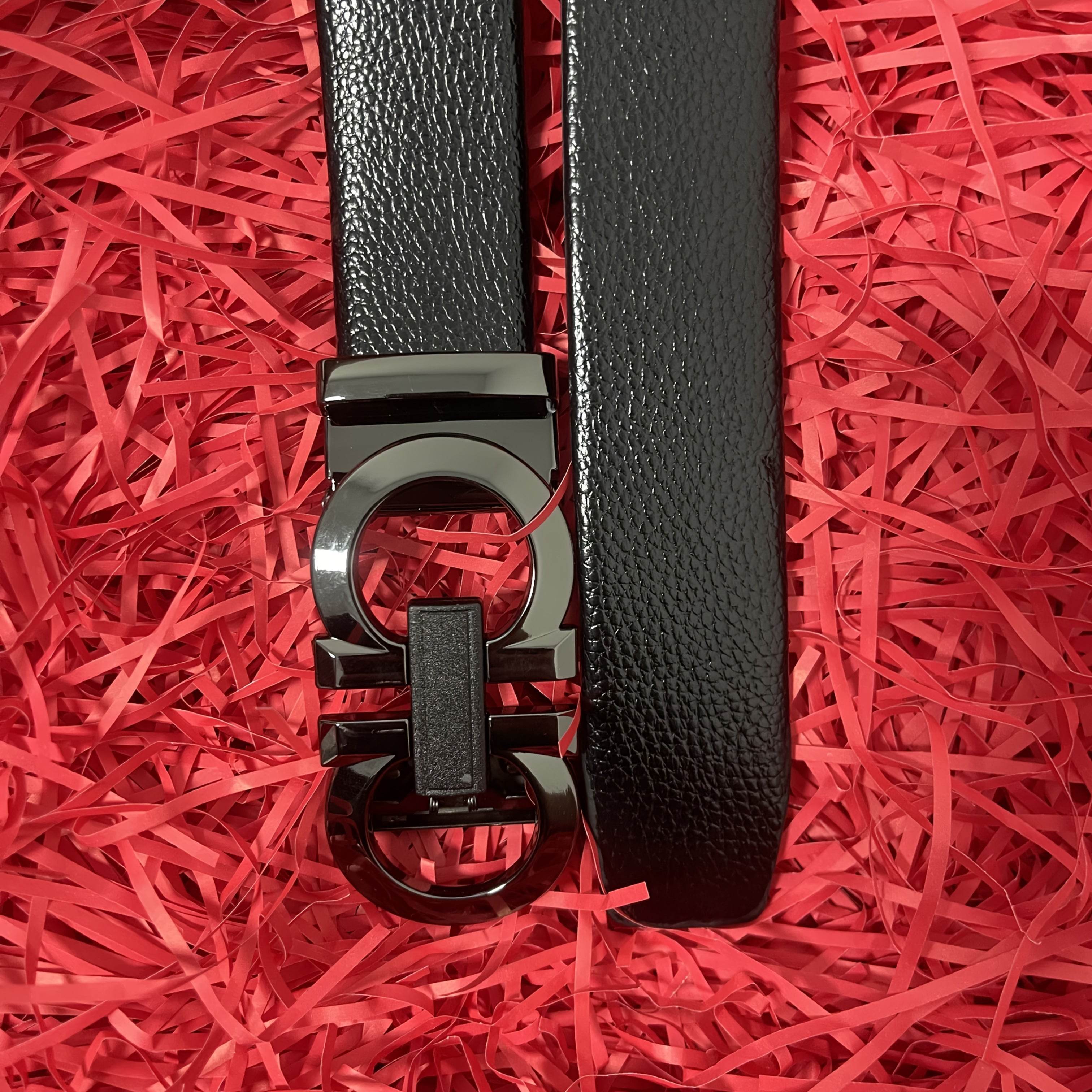 Men’s Fashionable Automatic Buckle Belt – Black - Mens Attire