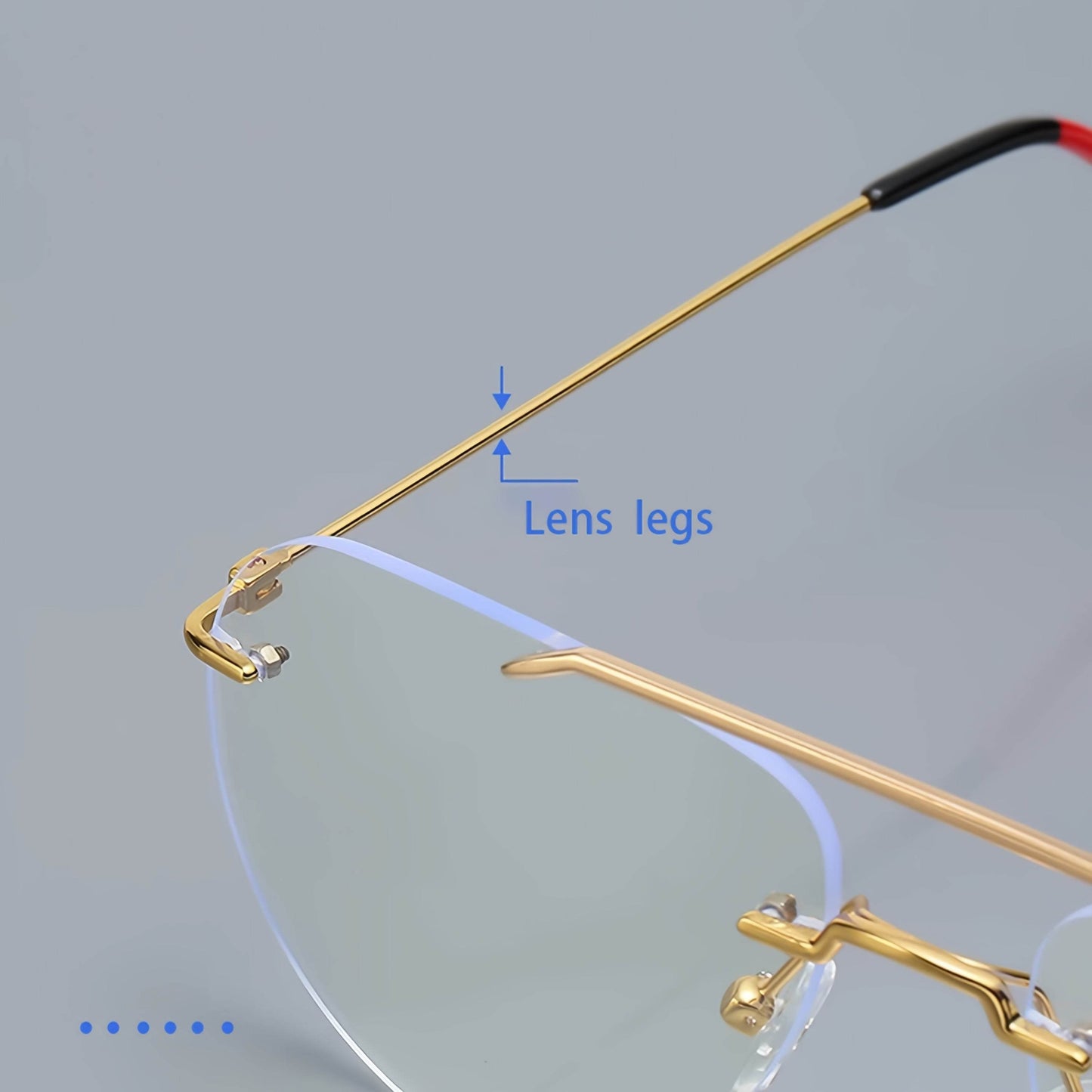 Frameless Double-Temple Pilot Glasses – Oversized Minimalist Eyewear - Mens Attire