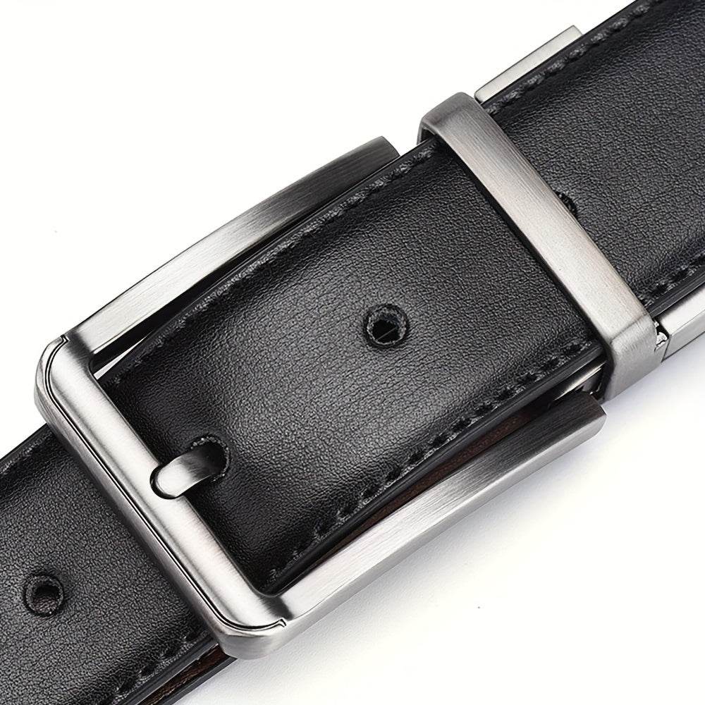 Men's Genuine Leather Double Sided Belt - Mens Attire